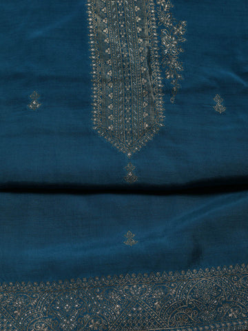 Woven Chanderi Unstitched Suit Piece With Dupatta