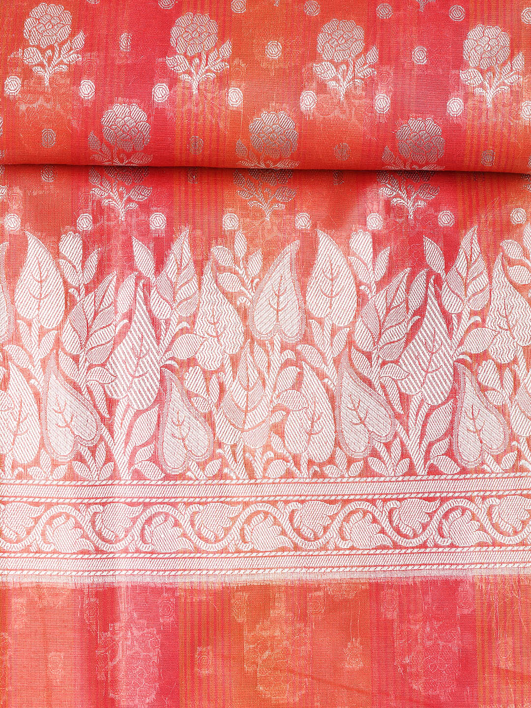Woven Chanderi Unstitched Suit With Dupatta
