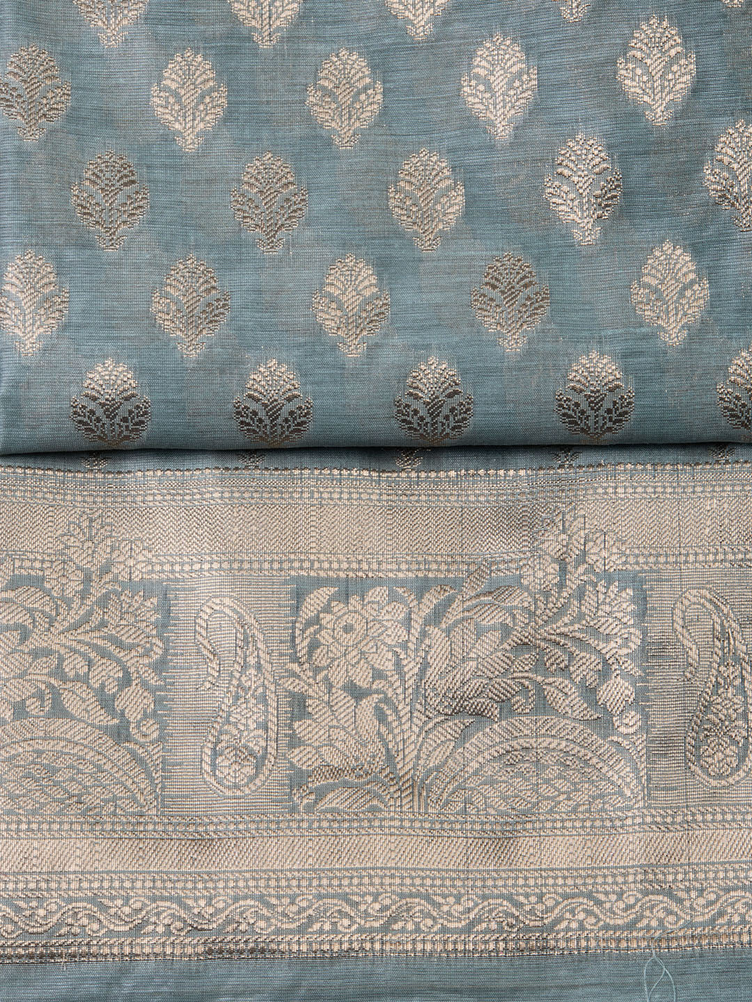 Woven Chanderi Unstitched Suit With Dupatta
