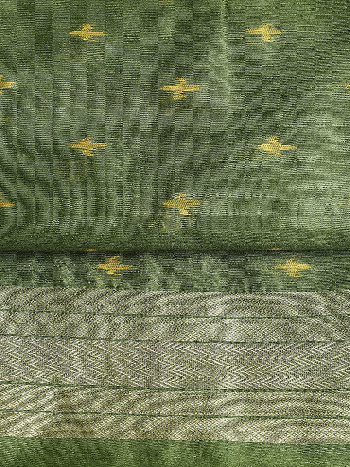 Woven Chanderi Unstitched Suit Piece With Dupatta