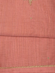 Neck Embroidery Chanderi Unstitched Suit With Dupatta