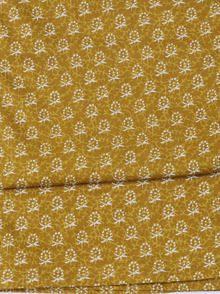Neck Work Cotton Blend Unstitched Suit With Dupatta