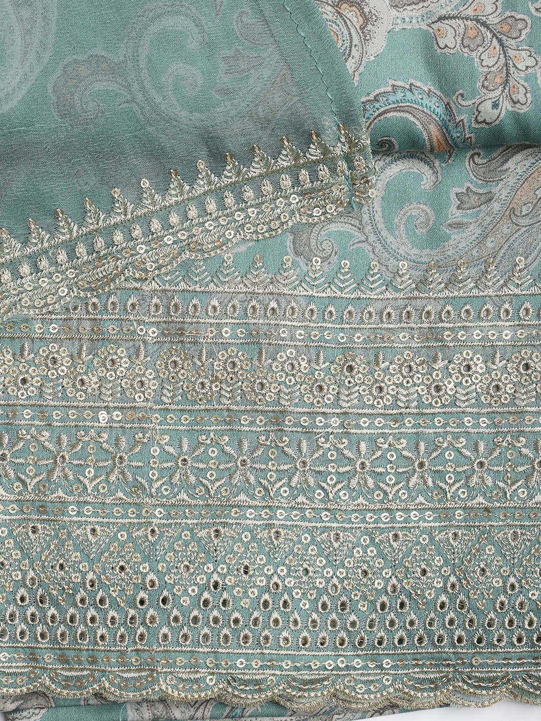Embroidered Muslin Unstitched Suit With Dupatta