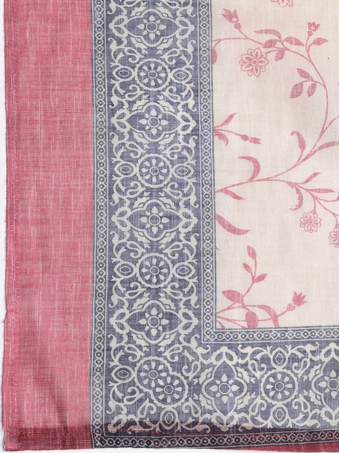 Neck Embroidered Chanderi Unstitched Suit Piece With Dupatta