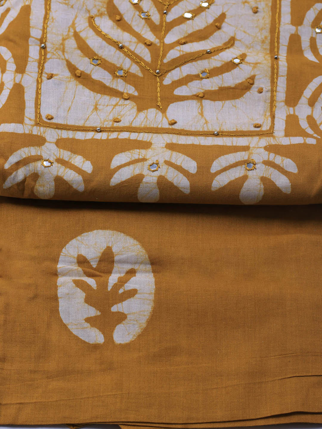 Printed Cotton Blend Unstitched Suit With Dupatta