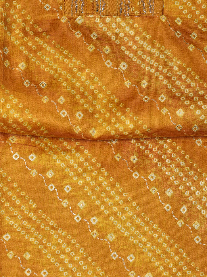 Peinted Cotton Blend Unstitched Suit With Dupatta