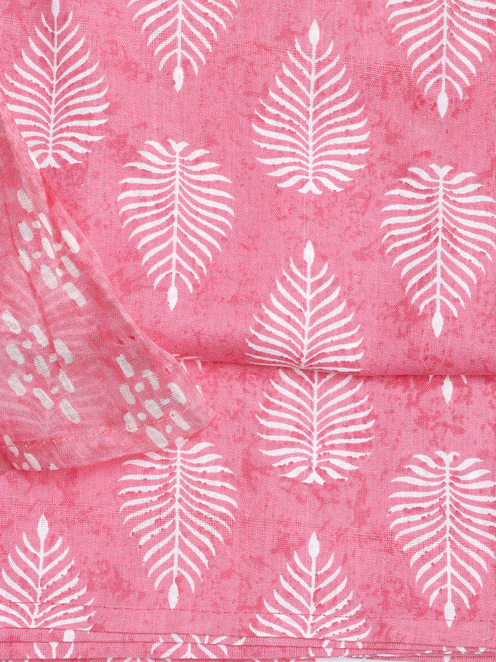 Printed Cotton Blend Unstitched Suit With Dupatta