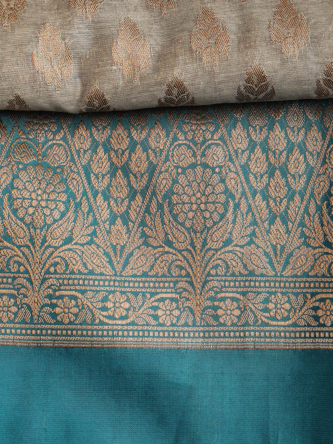 Woven Chanderi Unstitched Suit With Dupatta