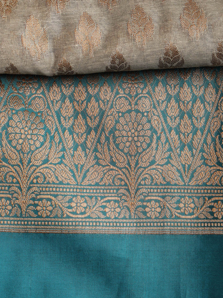Woven Chanderi Unstitched Suit With Dupatta