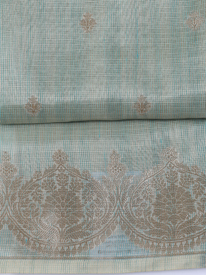 Woven Tissue Unstitched Suit With Dupatta