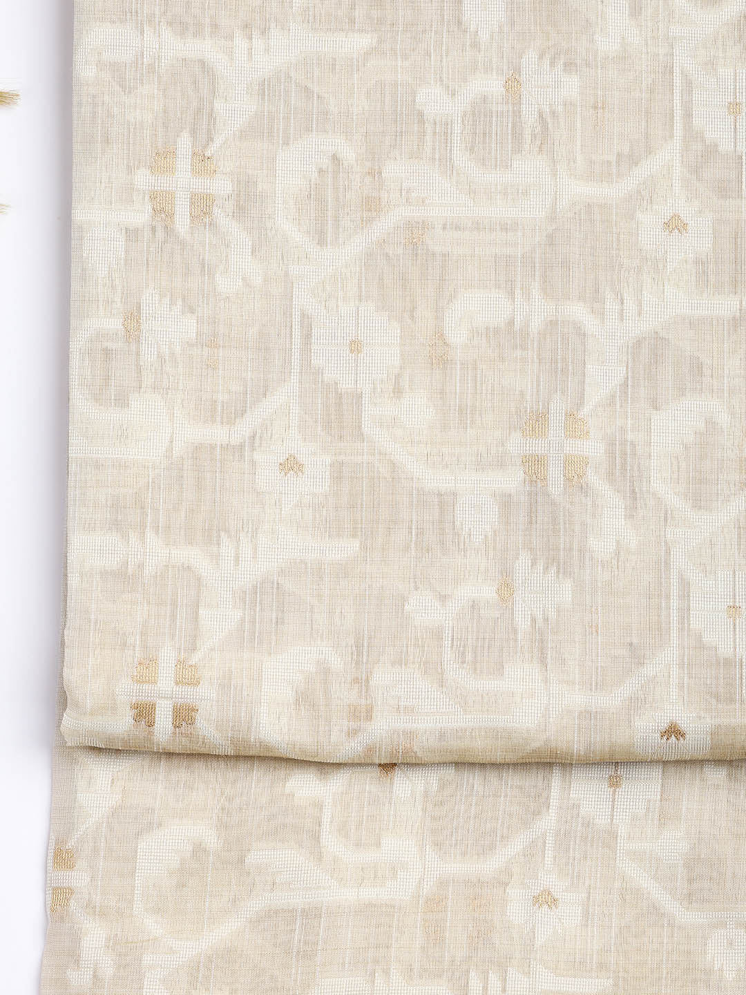 Jamdani Work Chanderi Unstitched Suit Piece With Dupatta
