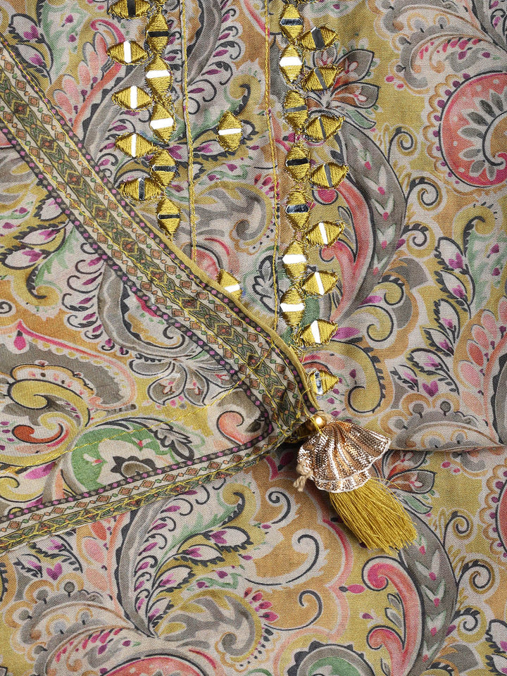 Printed Muslin Unstitched Suit Piece With Dupatta