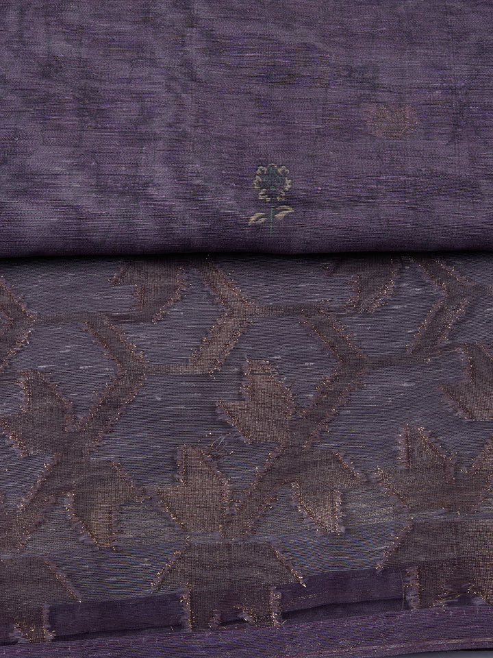 Woven Tissue Unstitched Suit With Dupatta