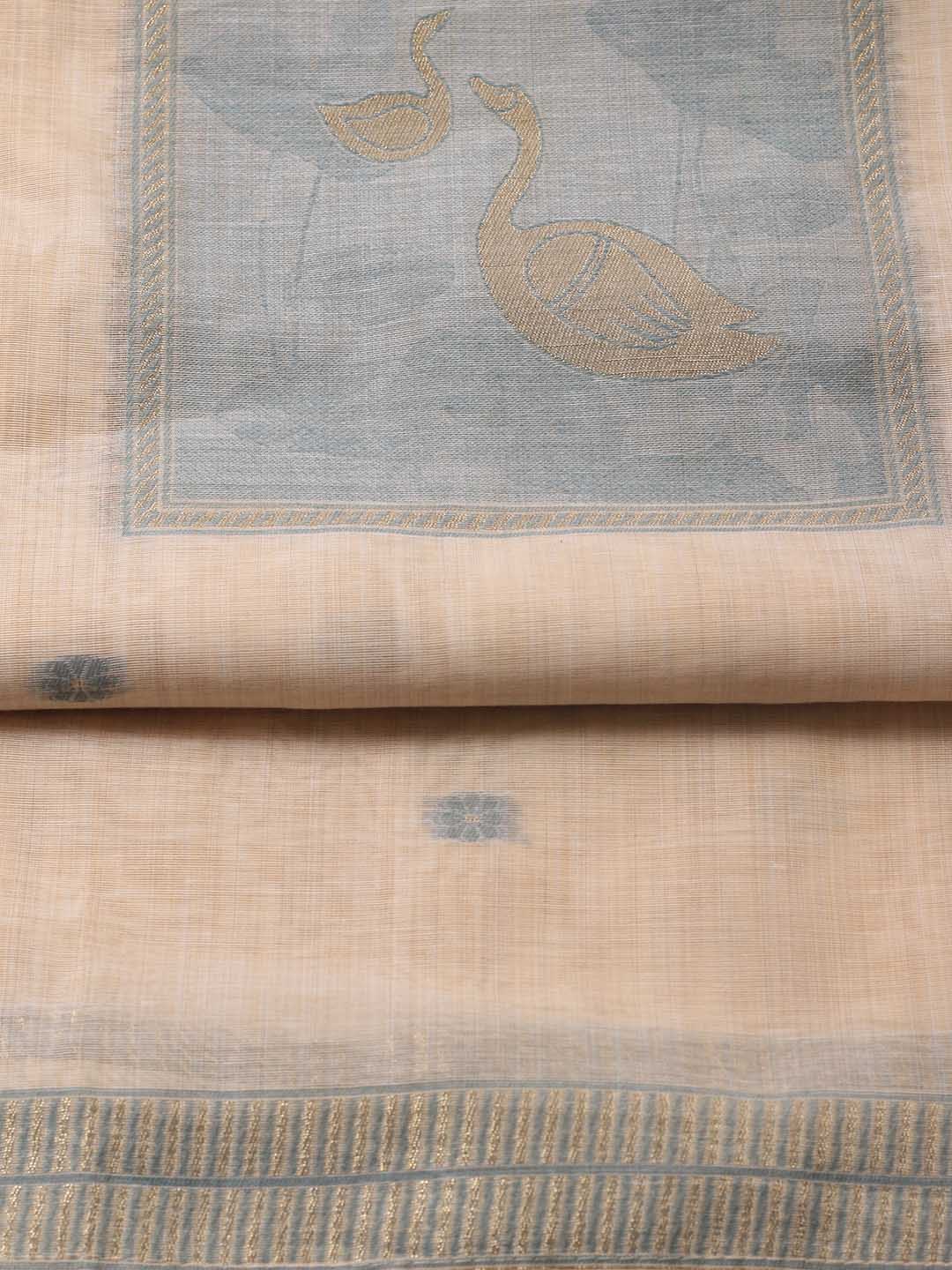 Jamdhani Chanderi Unstitched Suit Piece With Dupatta