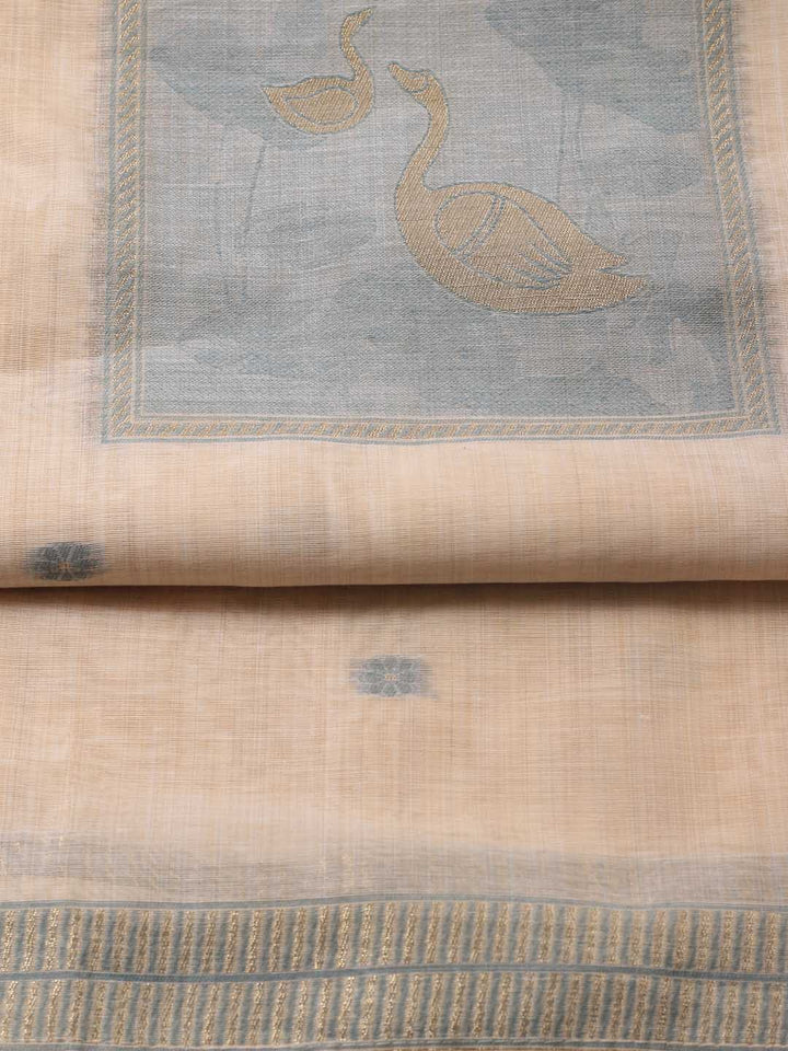 Jamdhani Chanderi Unstitched Suit Piece With Dupatta