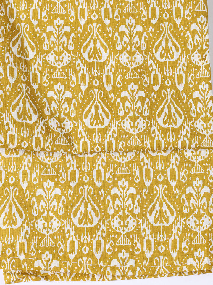 Printed Cotton Blend Unstitched Suit With Dupatta