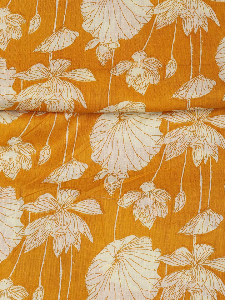 Printed Cotton Blend Unstitched Suit With Dupatta