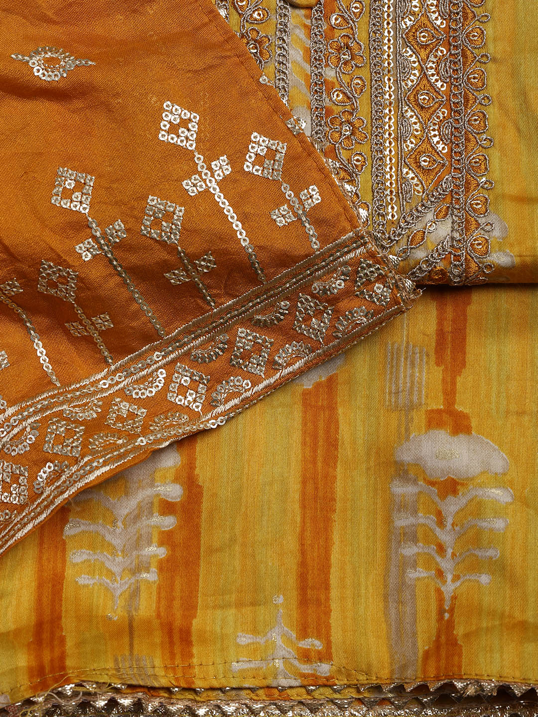 Embroidered Cotton Blend Unstitched Suit Piece With Dupatta