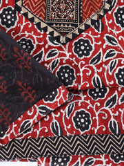 Printed Cotton Blend Unstitched Suit With Dupatta