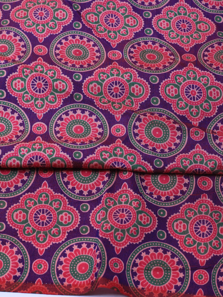 Art Silk Unstitched Suit Piece With Dupatta