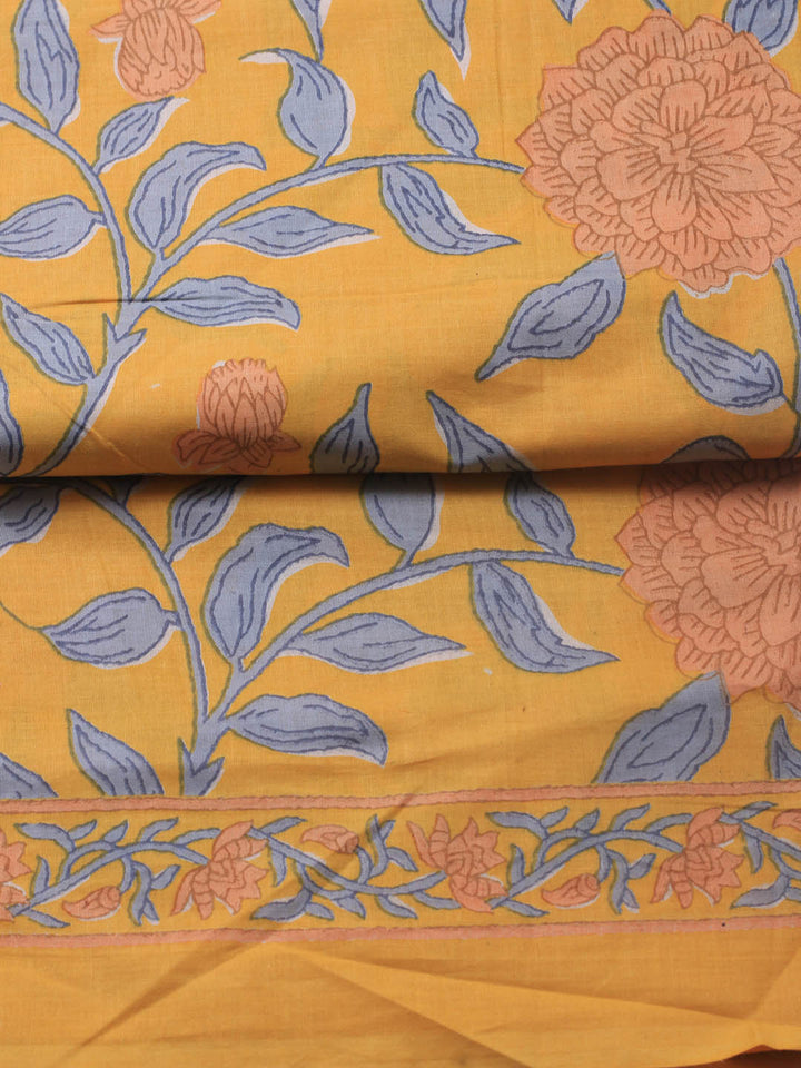 Printed Cotton Blend Unstitched Suit Piece With Dupatta