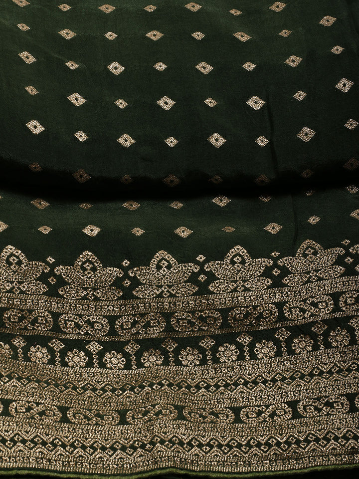 Woven Chanderi Unstitched Suit Piece With Dupatta