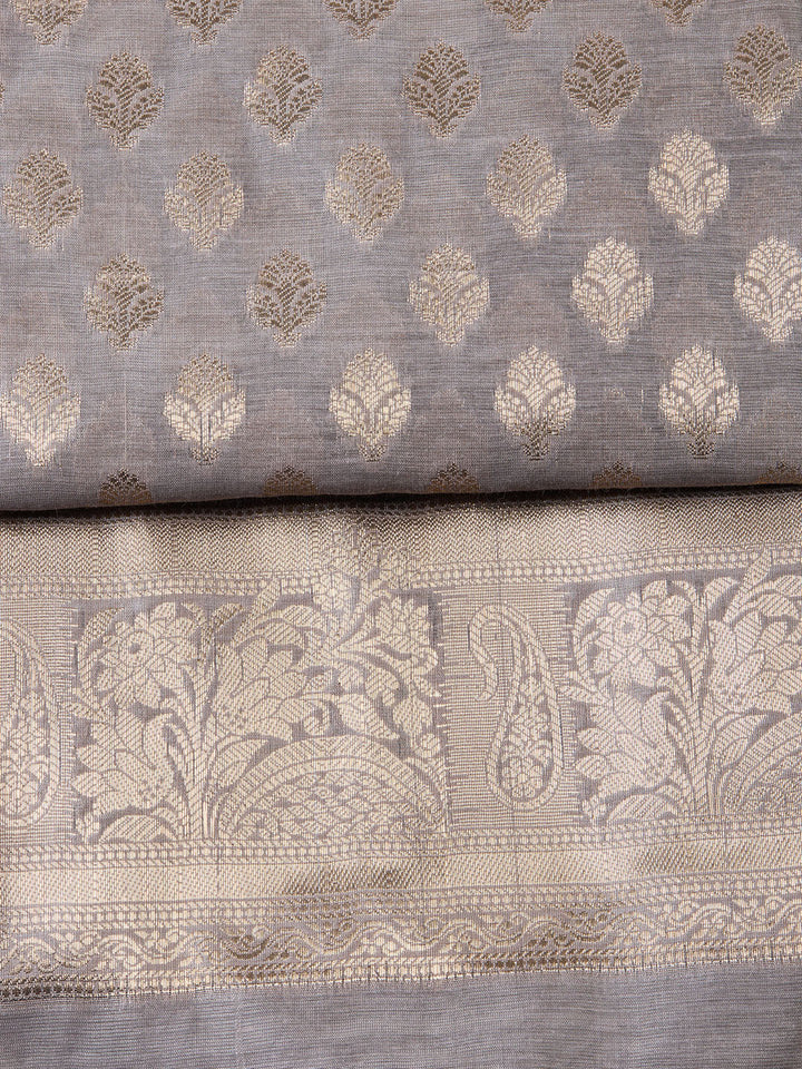 Woven Chanderi Unstitched Suit With Dupatta
