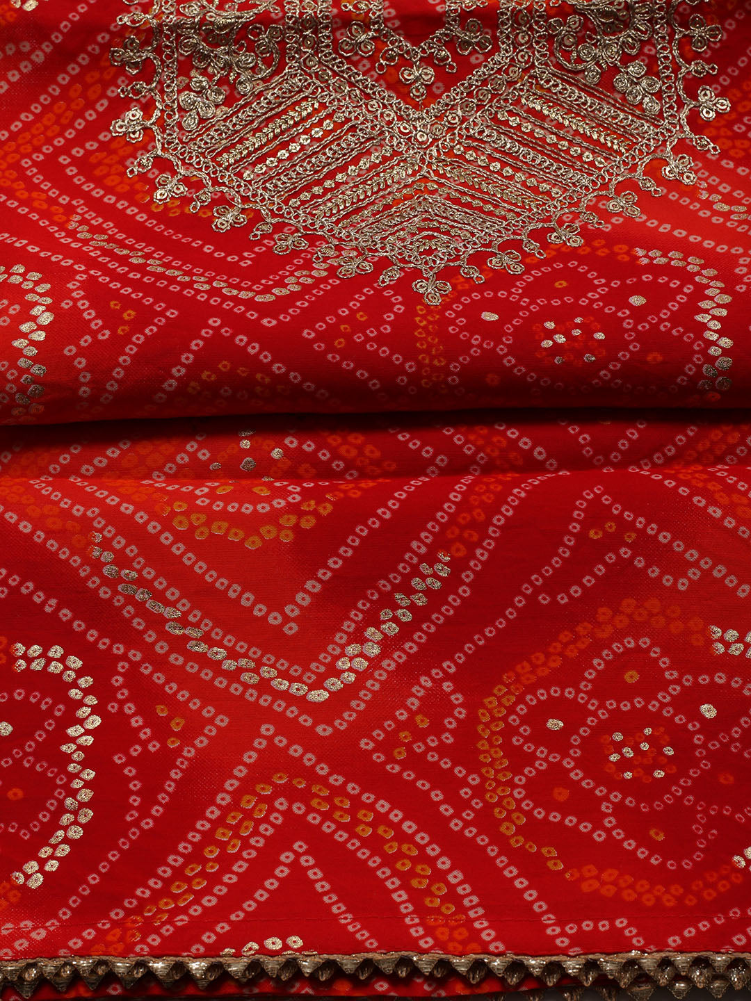 Neck Embroidered Cotton Blend Unstitched Suit With Dupatta