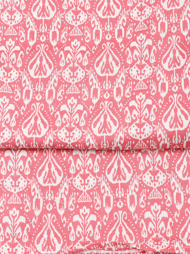 Printed Cotton Blend Unstitched Suit With Dupatta