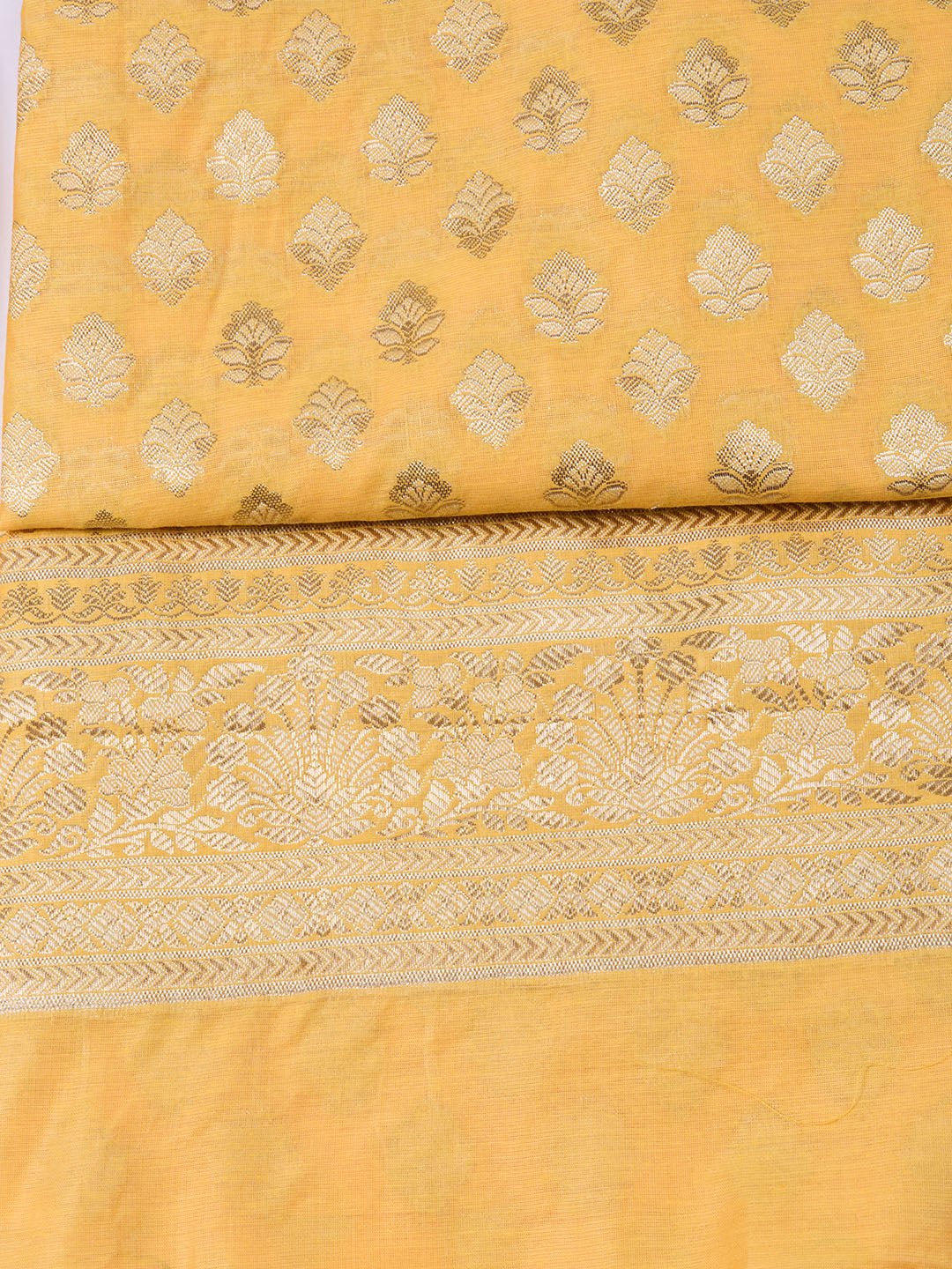 Woven Chanderi Unstitched Suit With Dupatta