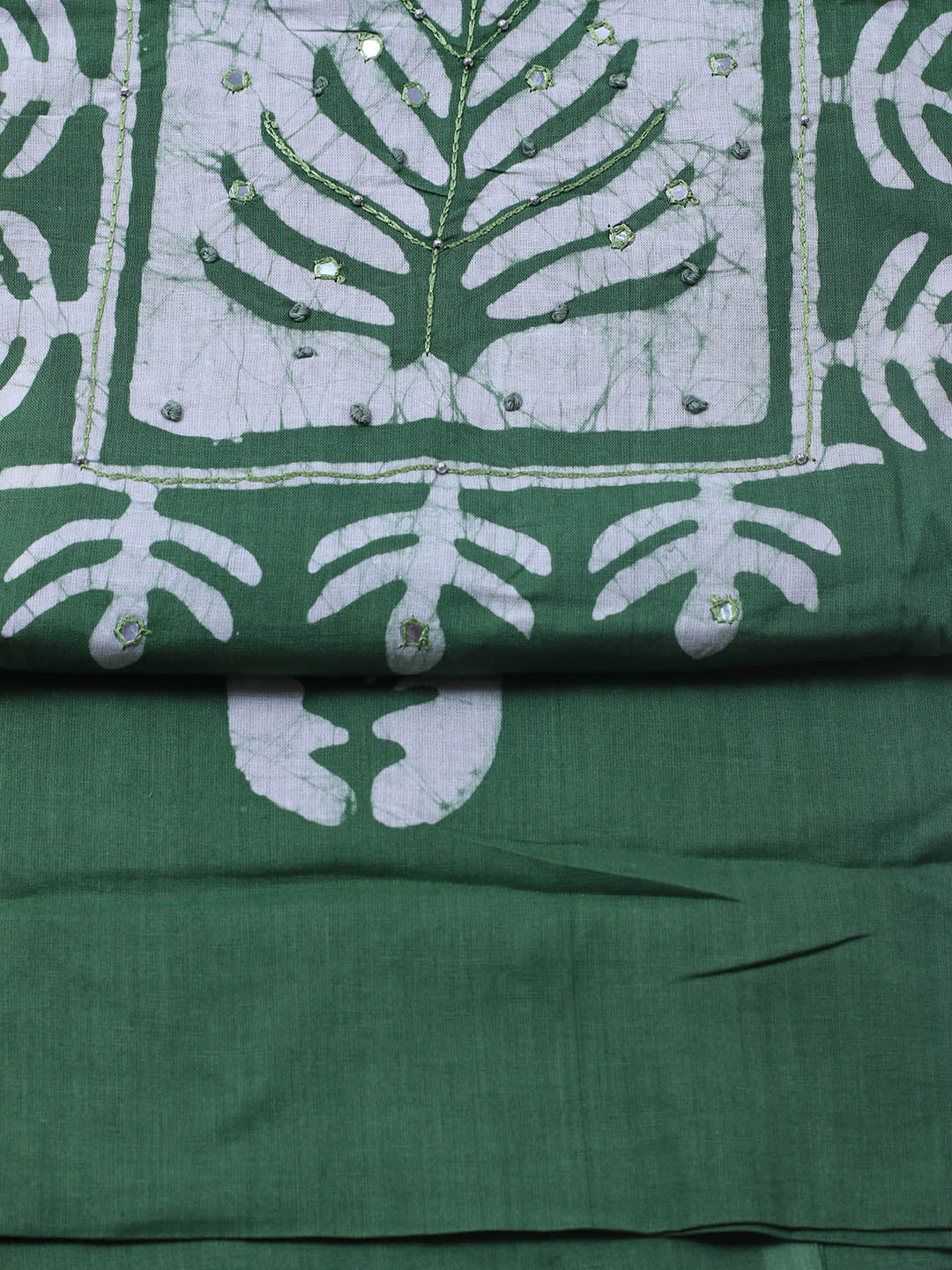 Printed Cotton Blend Unstitched Suit With Dupatta