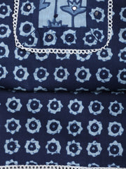 Printed Cotton Blend Unstitched Suit With Dupatta