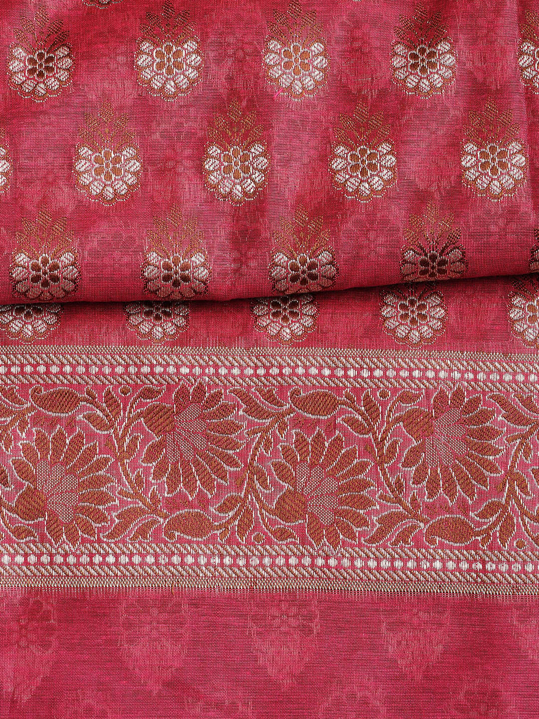 Woven Chanderi Unstitched Suit With Dupatta