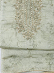 Neck Embroidery Tissue Unstitched Suit With Dupatta