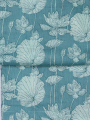 Printed Cotton Blend Unstitched Suit With Dupatta