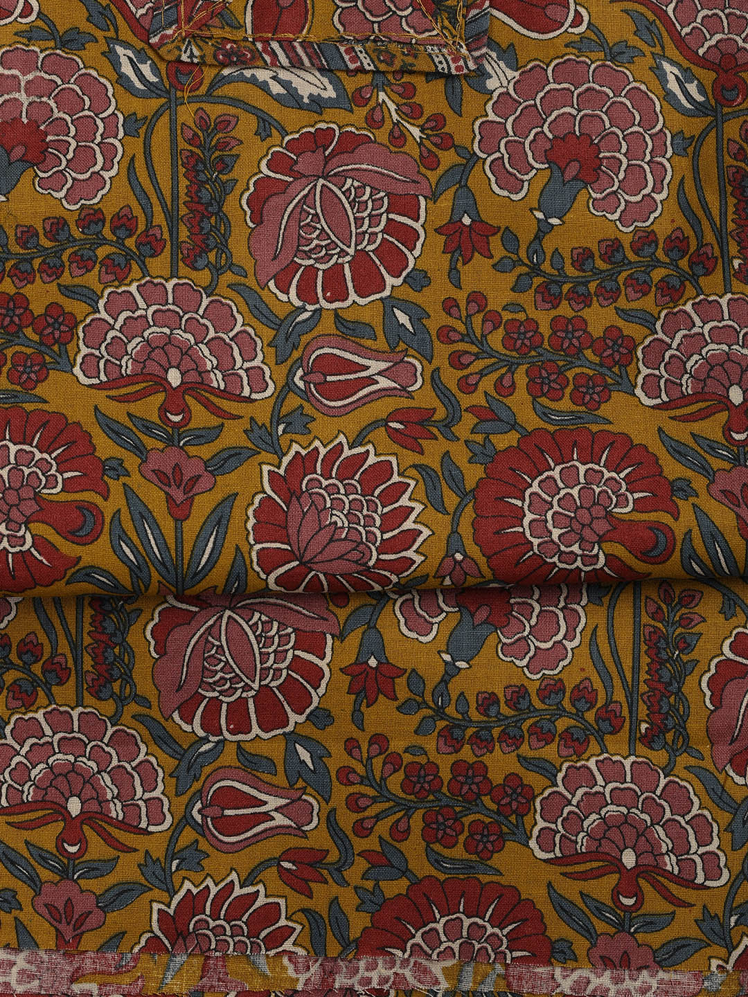 Printed Cotton Blend Unstitched Suit With Dupatta