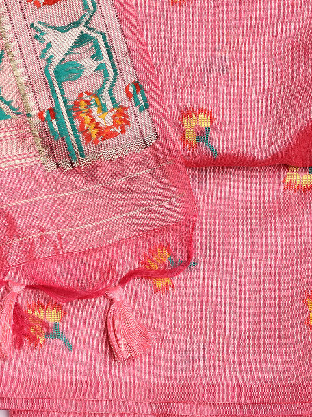 Woven Chanderi Unstitched Suit Piece With Dupatta