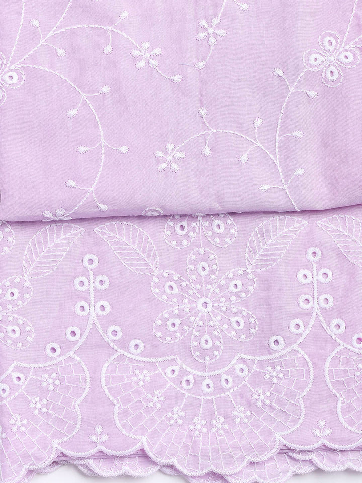 Neck Embroidery Cotton Unstitched Suit With Dupatta