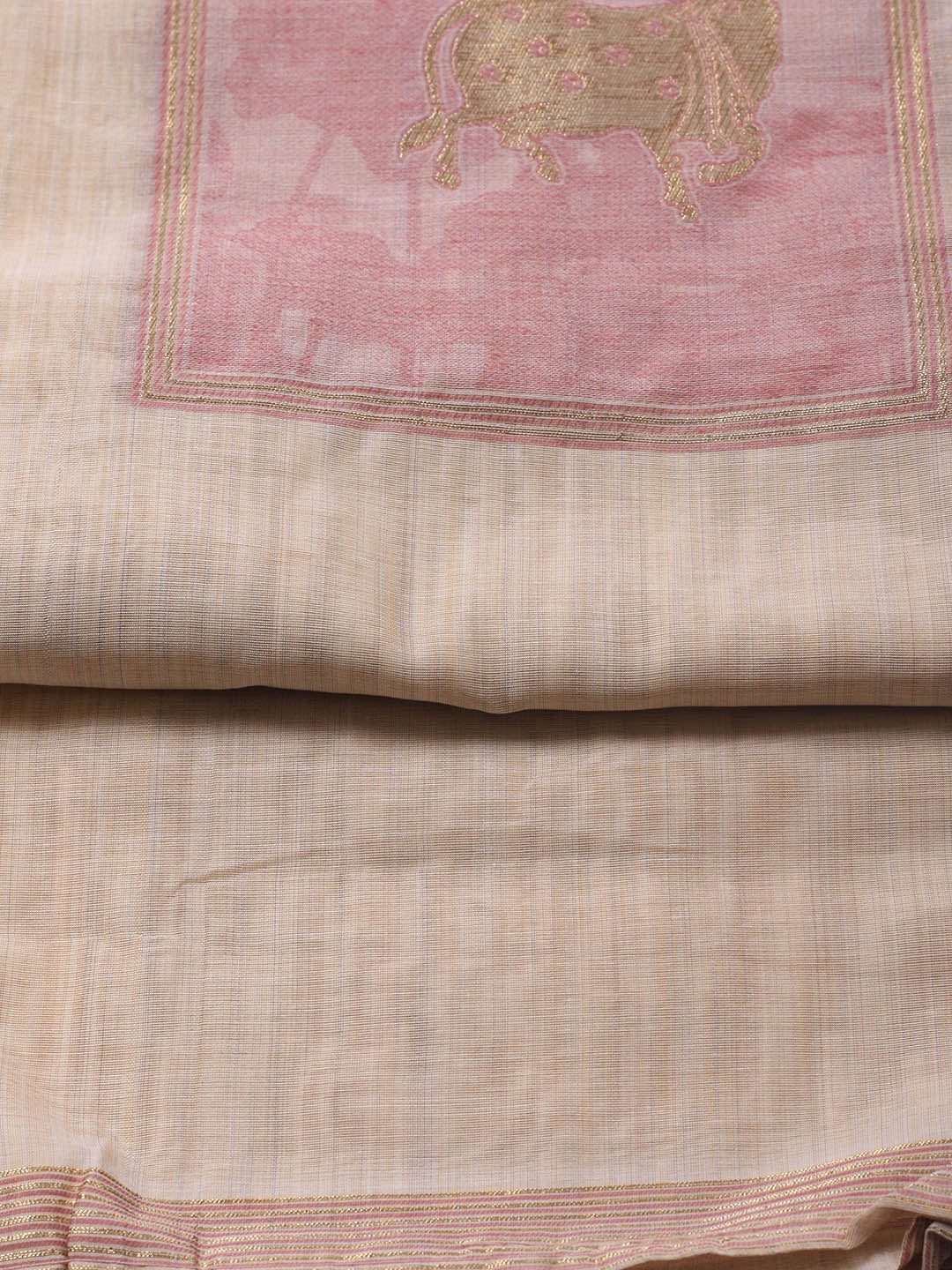 Jamdhani Chanderi Unstitched Suit Piece With Dupatta