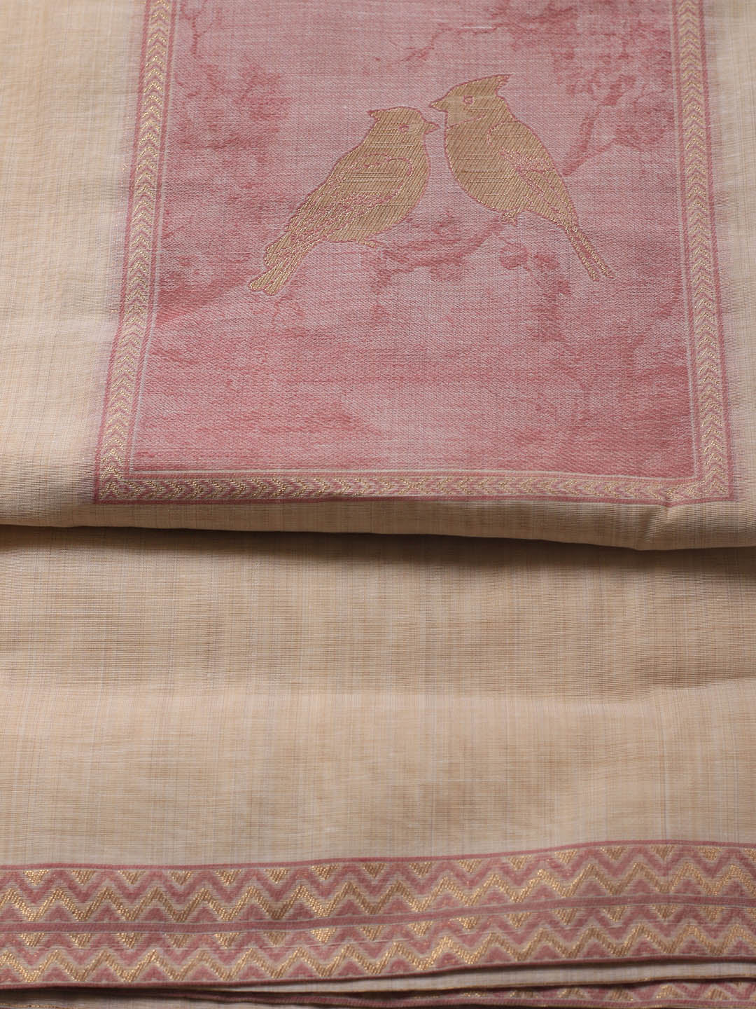 Jamdhani Chanderi Unstitched Suit Piece With Dupatta