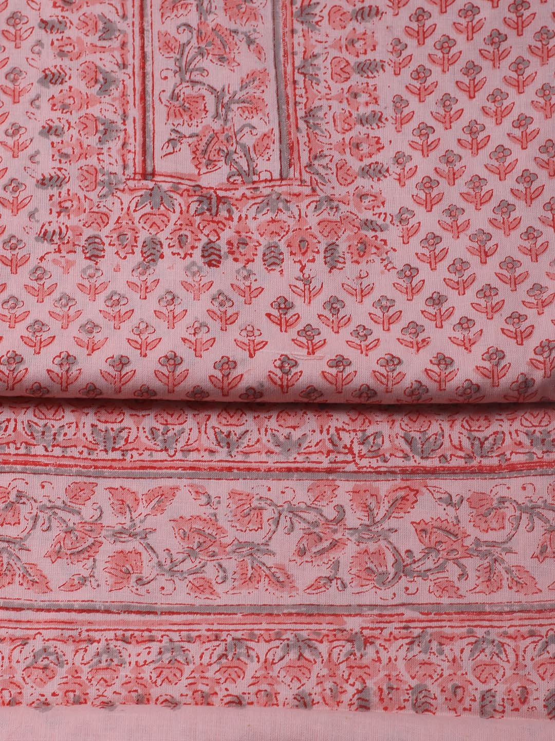 Printed Cotton Blend Unstitched Suit Piece With Dupatta
