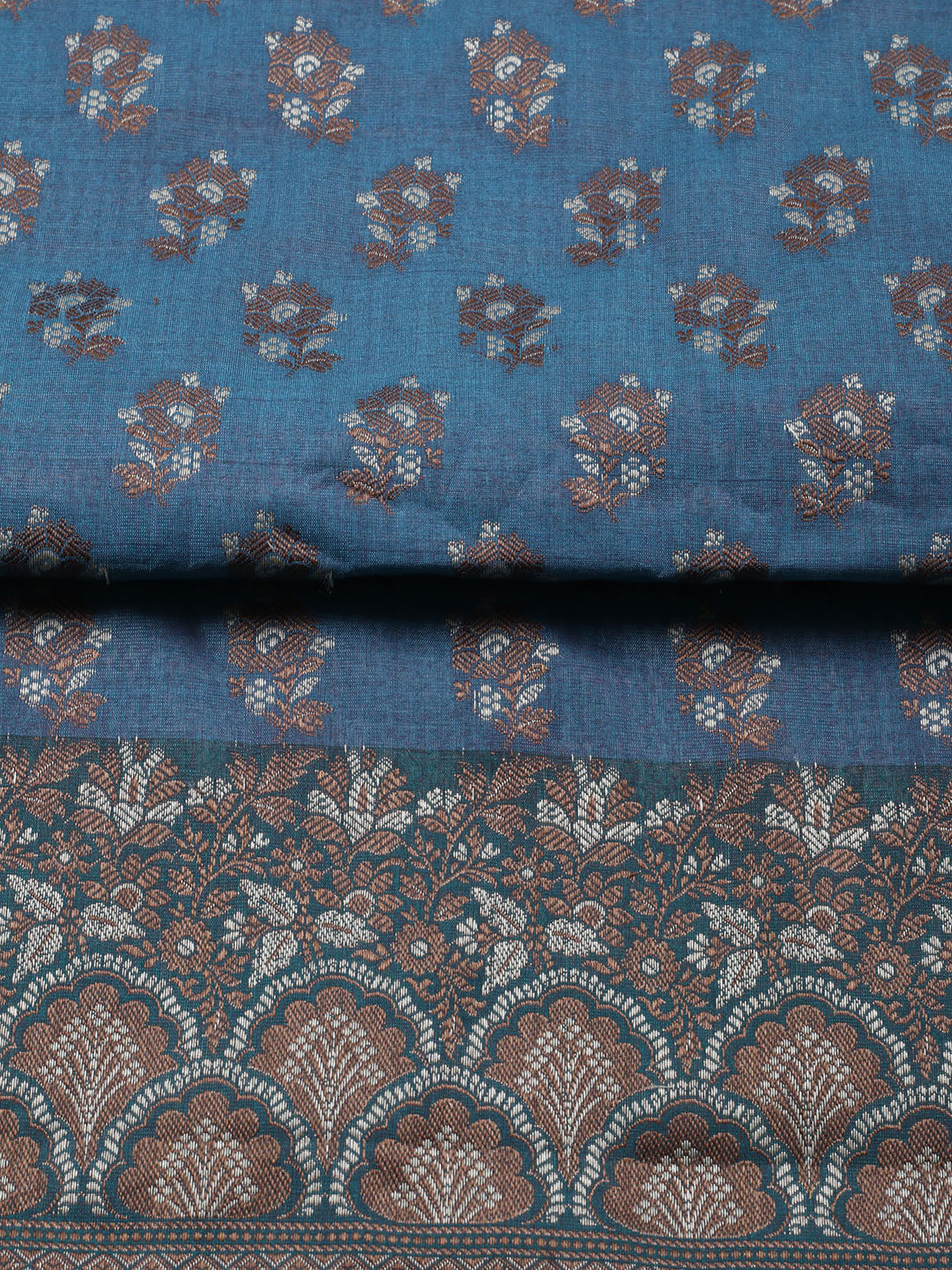 Woven Chanderi Unstitched Suit Piece With Dupatta