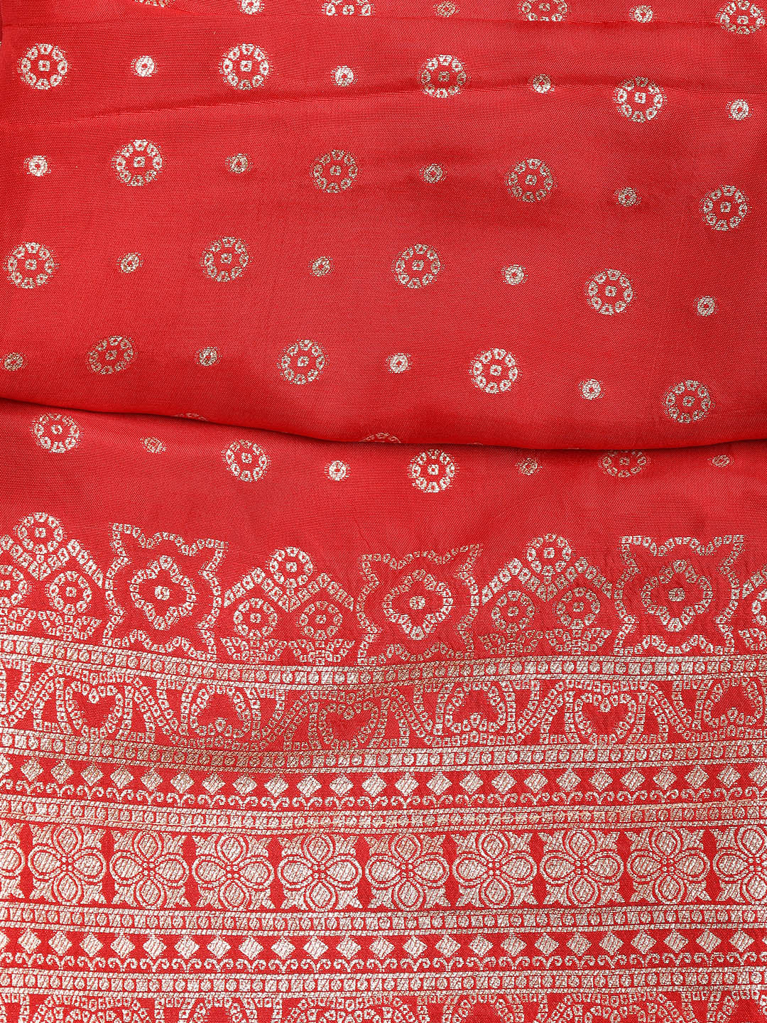 Embroidered Art Silk Unstitched Suit Piece With Dupatta