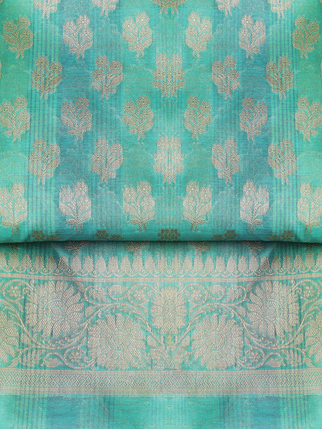 Woven Chanderi Unstitched Suit With Dupatta
