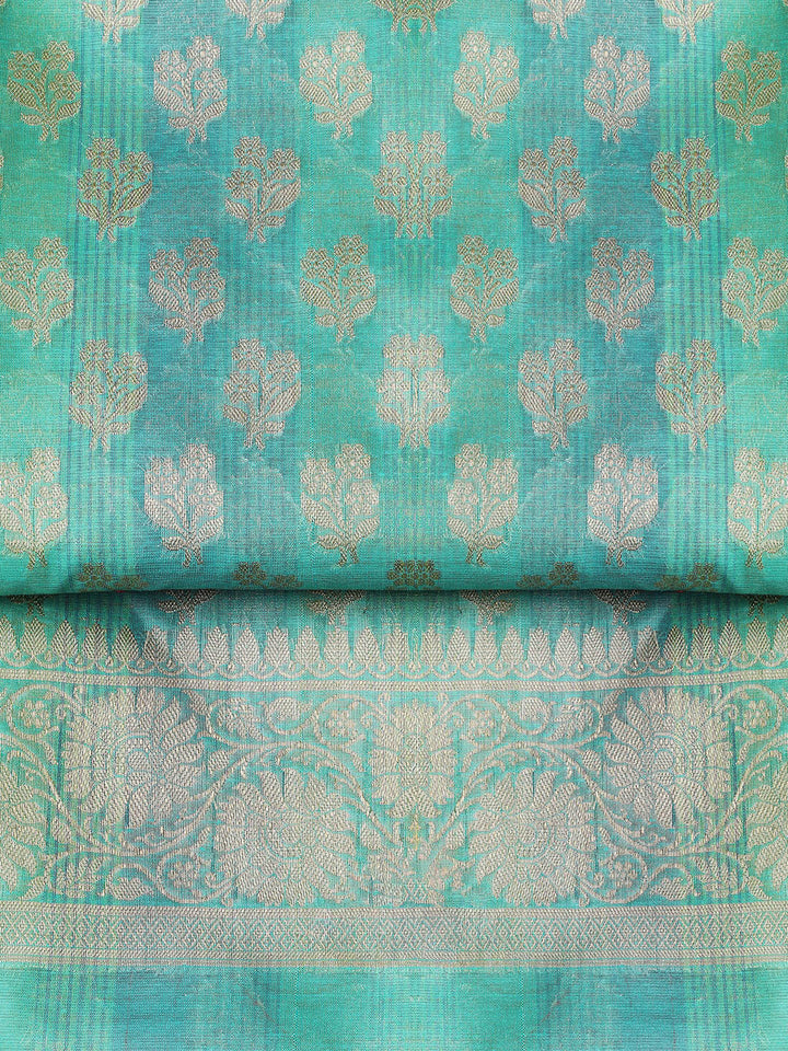 Woven Chanderi Unstitched Suit With Dupatta