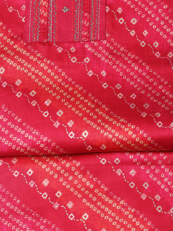 Peinted Cotton Blend Unstitched Suit With Dupatta