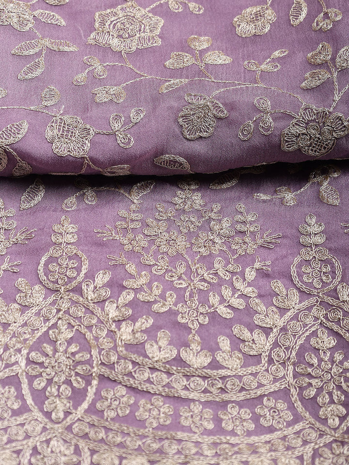 Neck Embroidered Tissue Unstitched Suit With Dupatta