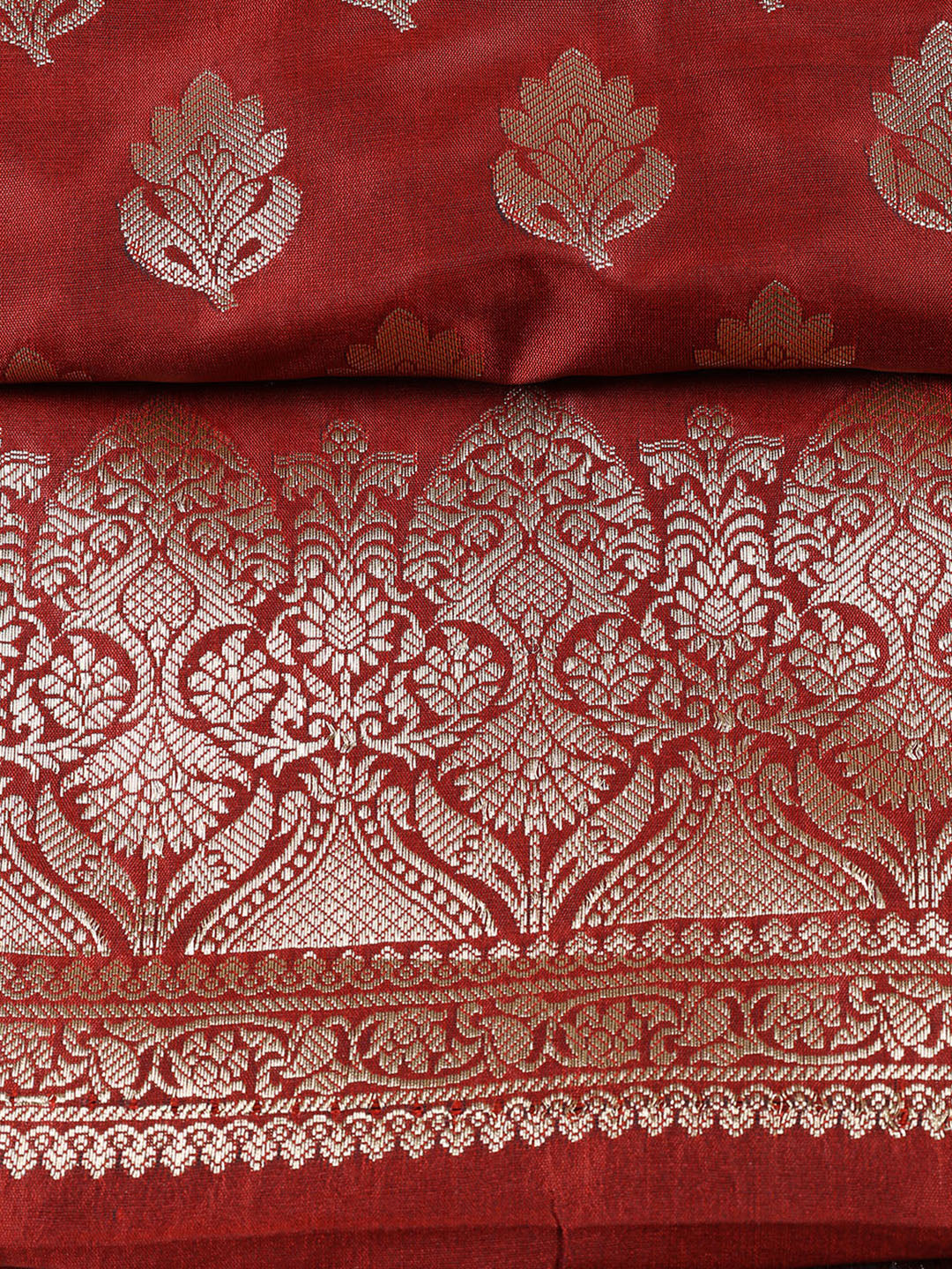 Woven Chanderi Unstitched Suit Piece With Dupatta