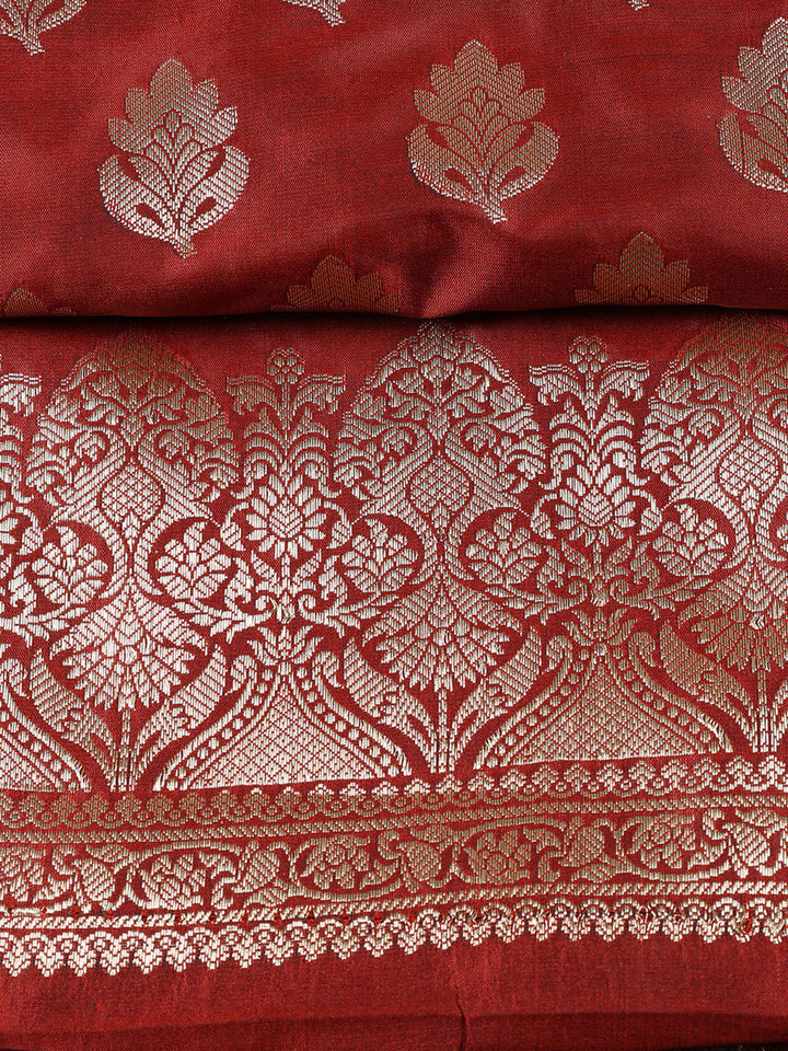 Woven Chanderi Unstitched Suit Piece With Dupatta