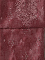 Embroidered Chanderi Unstitched Suit Piece With Dupatta